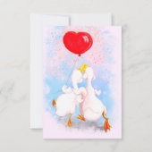 Happy Couple Duck Funny Birthday Kaart (Achterkant)