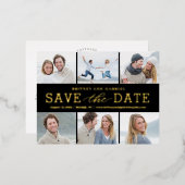 Happy Couple Foil Enregistrer La Carte Postale Dat (Recto/Verso)