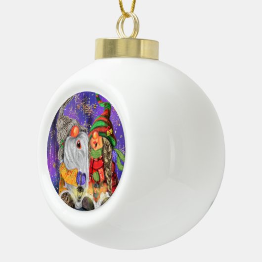 Happy Couple Gnome Kerst Ornament (Rechts)