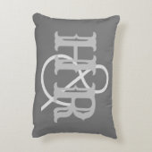 Happy Couple-Initialen op een Accent Kussen (Achterkant (Verticaal))