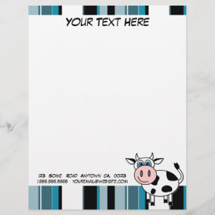 Happy Cow Letterhead Gepersonaliseerd Briefhoofd