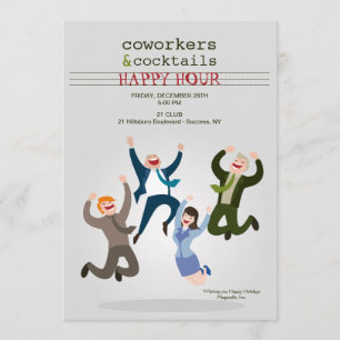 Happy Coworkers Party-uitnodiging Kaart