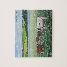 "Happy Cows" Puzzle Legpuzzel