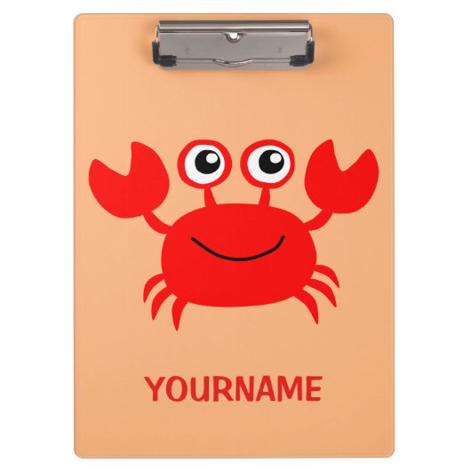 Happy Crab aangepast klembord (Voorkant)