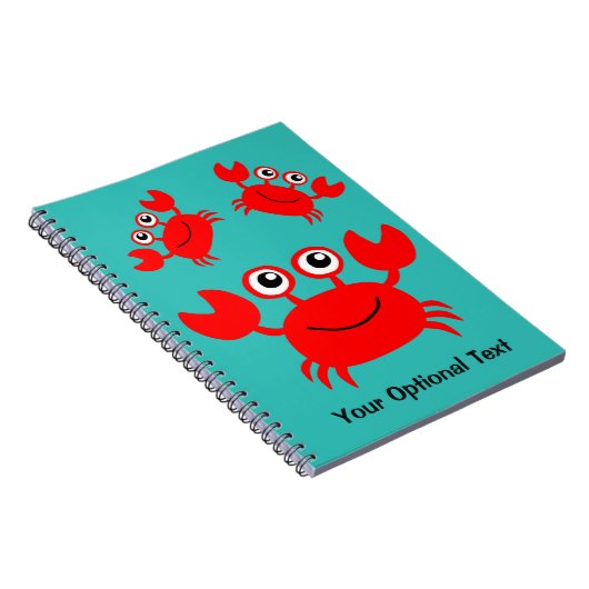 Happy Crab, aangepast notebook Notitieboek (Rechterzijde)
