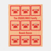 Happy Crab aangepaste dekens (Voorkant)