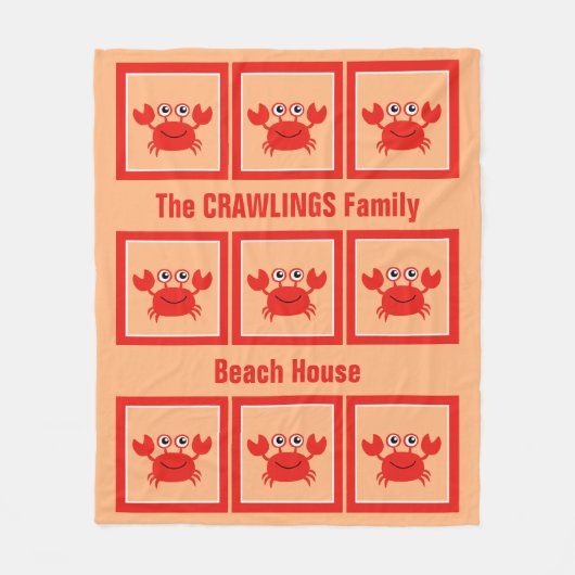 Happy Crab aangepaste dekens (Voorkant)