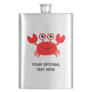 Happy Crab aangepaste kolf Heupfles