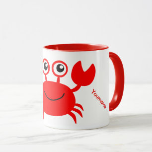 Happy Crab aangepaste monogram-mokken Mok
