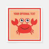 Happy Crab aangepaste papieren servetten (Voorkant)