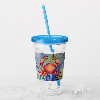Happy Crab Tumbler Acryl Drinkbeker