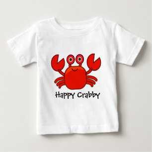Happy Crabby/Cute Red Cartoon Crab Design