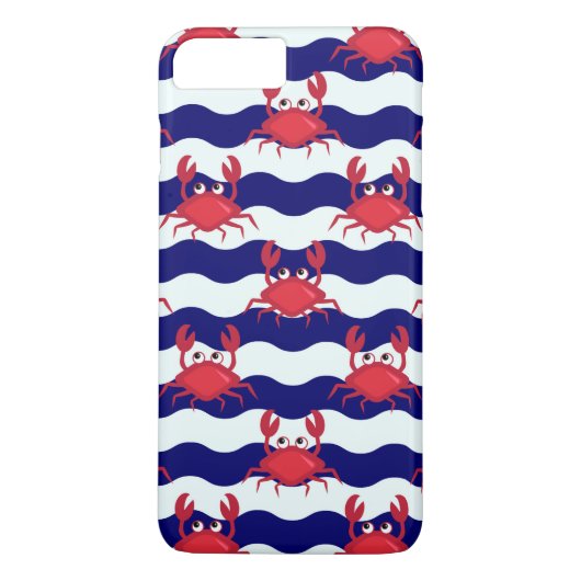 Happy Crabs Pattern Case-Mate iPhone Case (Achterkant)