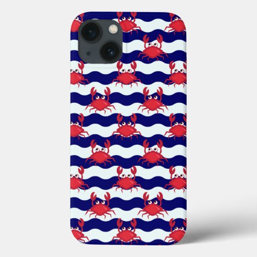 Happy Crabs Pattern Case-Mate iPhone Case (Achterkant)