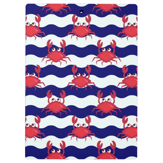 Happy Crabs Pattern Klembord (Achterkant)