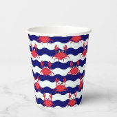 Happy Crabs Pattern Papieren Bekers (Achterkant)