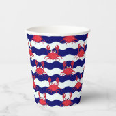 Happy Crabs Pattern Papieren Bekers (Voorkant)