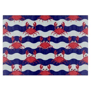 Happy Crabs Pattern Snijplank