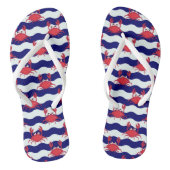 Happy Crabs Pattern Teenslippers (Voetbed)