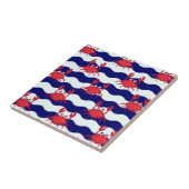 Happy Crabs Pattern Tegeltje (Zijkant)