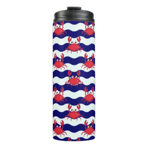 Happy Crabs Pattern Thermosbeker
