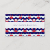 Happy Crabs Pattern Visitekaartje (Achterkant)