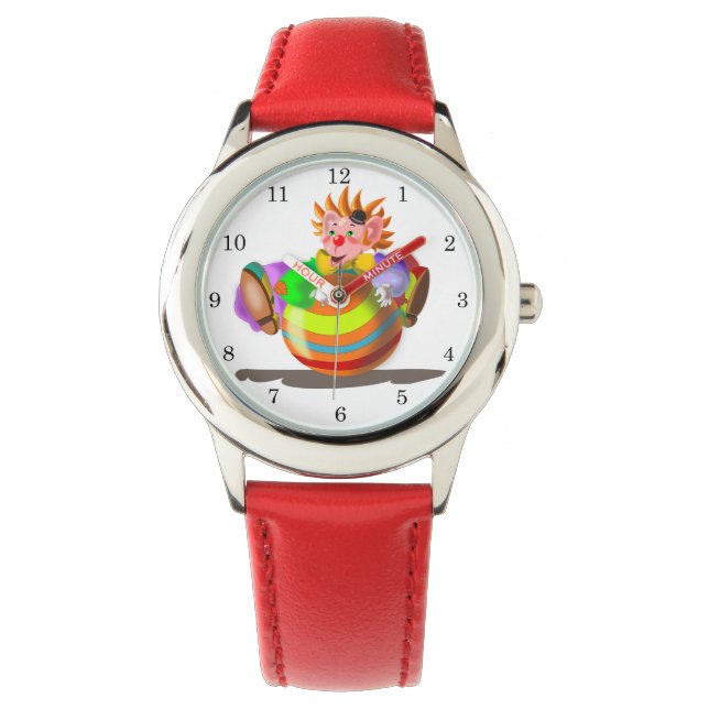 Happy Crazy Clown Horloge (Voorkant)