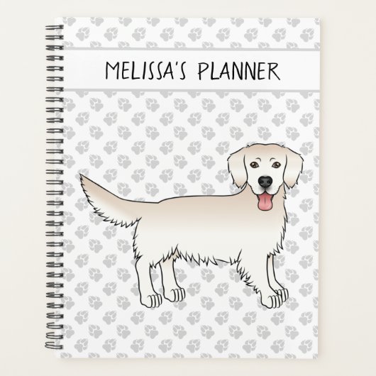 Happy Cream Golden Retriever avec pattes et texte (Devant)