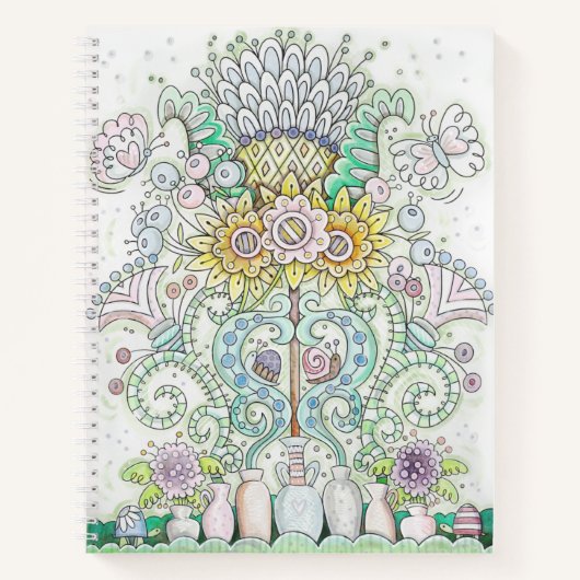 Happy Critters & Flowers Notitieboek (Voorkant)