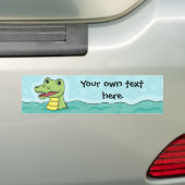 Happy Crocodile aanpasbaar Bumpersticker (Op auto)