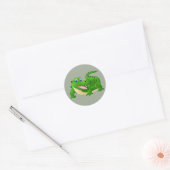 Happy Crocodile cartoon Ronde Sticker (Envelop)