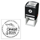 Happy Cruise Diva thema Zelfinktende Stempel (In situ)