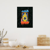 Happy Cry Poster Wall Art - Art Abstrait (Cuisine)