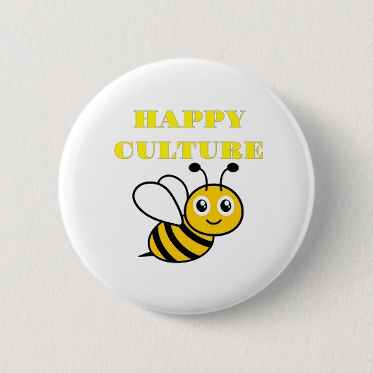 happy culture ronde button 5,7 cm (Voorkant)
