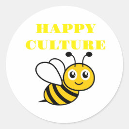 happy culture ronde sticker