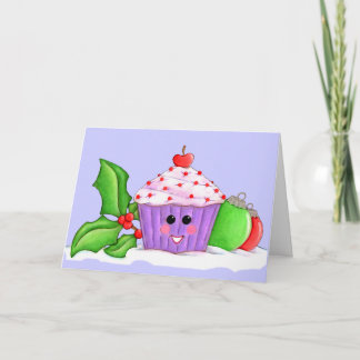Happy Cupcake Kerstmis Feestdagen Kaart