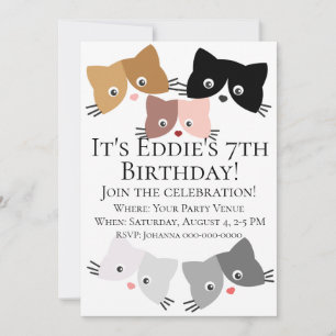 Happy Curious Kittens Birthday Kaart