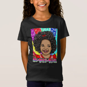 Happy Curls Digitale kunst Afrikaans-Amerikaan T-shirt