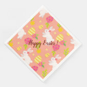 Happy Customize Easter Chicken and Rabbit Servet (Hoek)