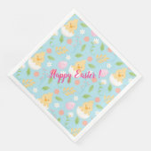 Happy Customize Easter Chicken Servet (Hoek)