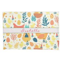 Happy Customize Easter Cute  Chicken Kussensloop