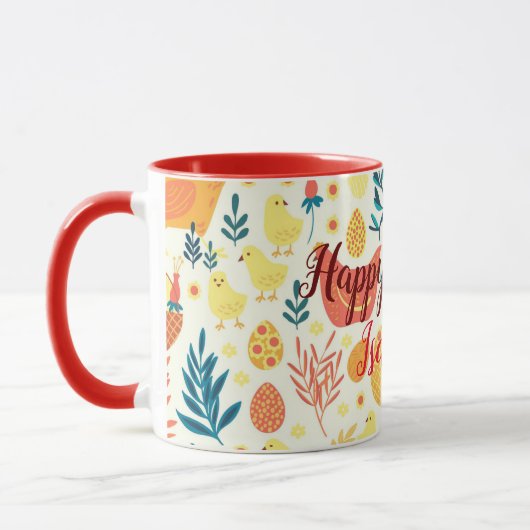 Happy Customize Easter Cute  Chicken Mok (Links)