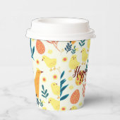 Happy Customize Easter Cute Chicken Papieren Bekers (Rechts)