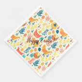 Happy Customize Easter Cute Chicken Servet (Hoek)