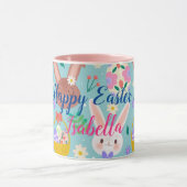 Happy Customize Easter Cute Rabbits Mok (Midden)
