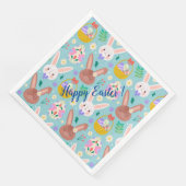 Happy Customize Easter Cute Rabbits Servet (Hoek)