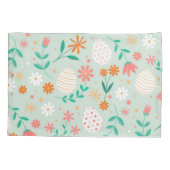 Happy Customize Easter Egg Floral Kussensloop (Achterkant)