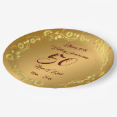 Happy Customize Gold 50e Jubileum Papieren Bord (Gekanteld)