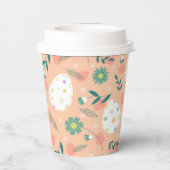 Happy Customize Oranje Easter Egg Papieren Bekers (Achterkant)