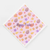 Happy Customize Paars Pasen Servet (Hoek)